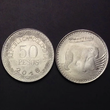 

Colombian 50 pesos not in circulation 2016 100% Real Unc Genuine Original Coins Collection Coin