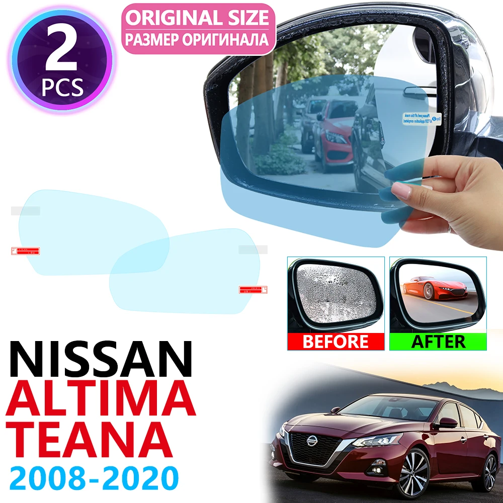 

for Nissan Altima Teana J32 J33 J34 2008~2020 Full Cover Rearview Mirror Rainproof Anti Fog Film Accessories 2009 2014 2016 2017