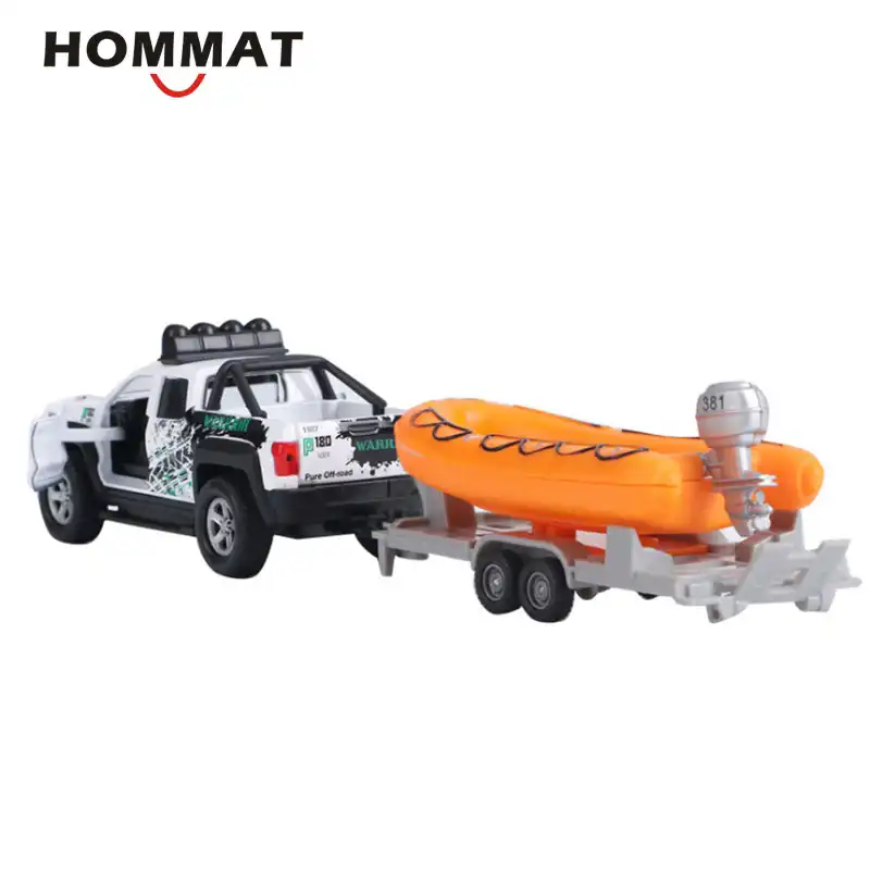 toy pickup truck and boat trailer