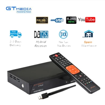 

GTmedia V7 Plus Combo dvb-t2 dvb-s2 Satellite Receiver Suport H.265 PowerVu Biss Key Newam Youtube USB Wifi 1080P full HD
