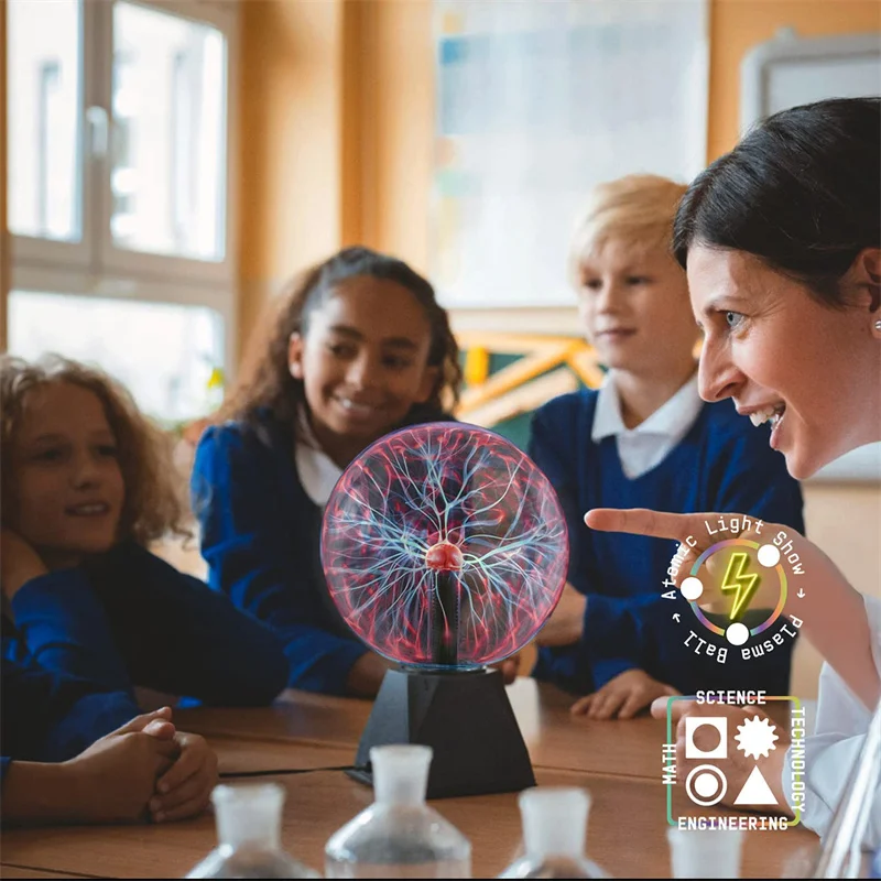 Bola de plasma, bola eléctrica de plasma de 8 pulgadas, bola de luz de  trueno sensible al tacto para decoración de fiestas, regalo para niños (8