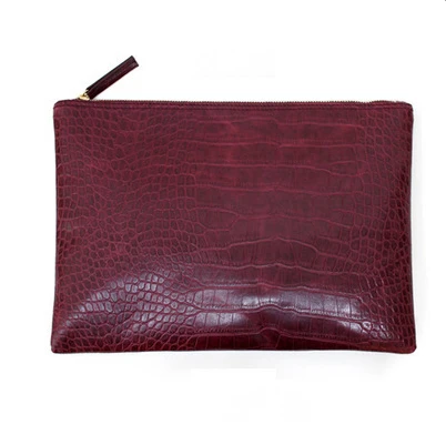 Crocodile Wine red Элегантные вечерние клатчи из крокодиловой кожи, женская сумка, простая сумка-мессенджер, дизайнерская Ретро модель, Новая модная женская сумка-клатч - Цвет: Crocodile Wine red