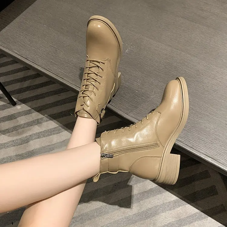 Women's Autumn Boots, Women's Short Boots, Fashionable and Comfortable Women's Boots, Increased Pure Color Boots women boots