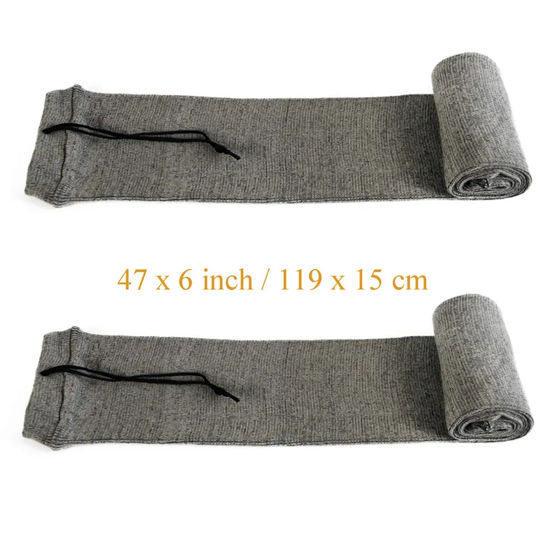 Grey 47 in -2Pack GUGULUZA Extra-Wide Gun Sock for Shotguns,132 / 120 cm Rifle Sock with Scopes - Цвет: Grey 47 in -2Pack