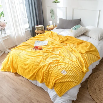 

Blankets For Beds Solid Yellow Blue Grey Color Soft Warm Square Flannel Blanket Fleece Blankets And Throws Sofa Cover Bedspread