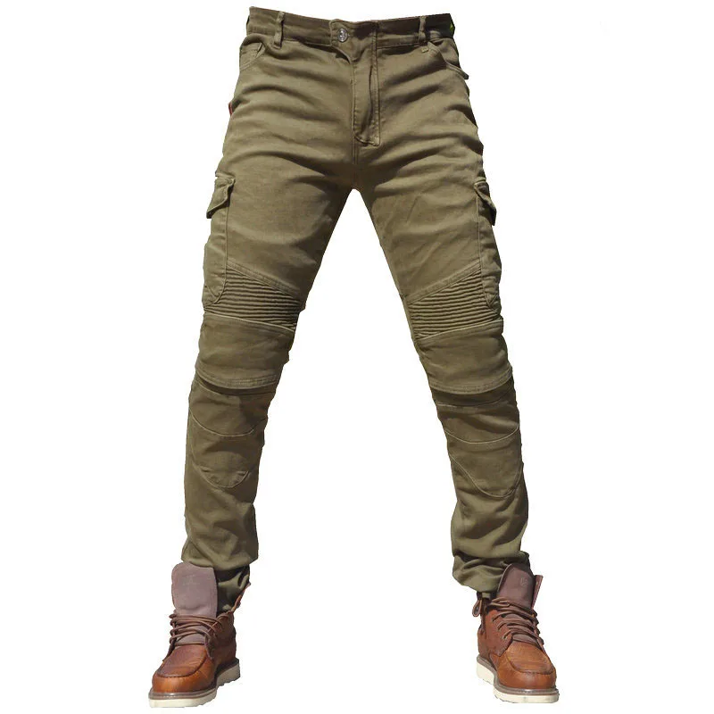 army green pant only Модель года: джинсы для мотоциклистов UGB06, Мужские штаны для отдыха, для езды на мотоцикле, для улицы, Стрейчевые джинсы, джинсовые брюки, Мужская модная одежда - Цвет: army green pant only