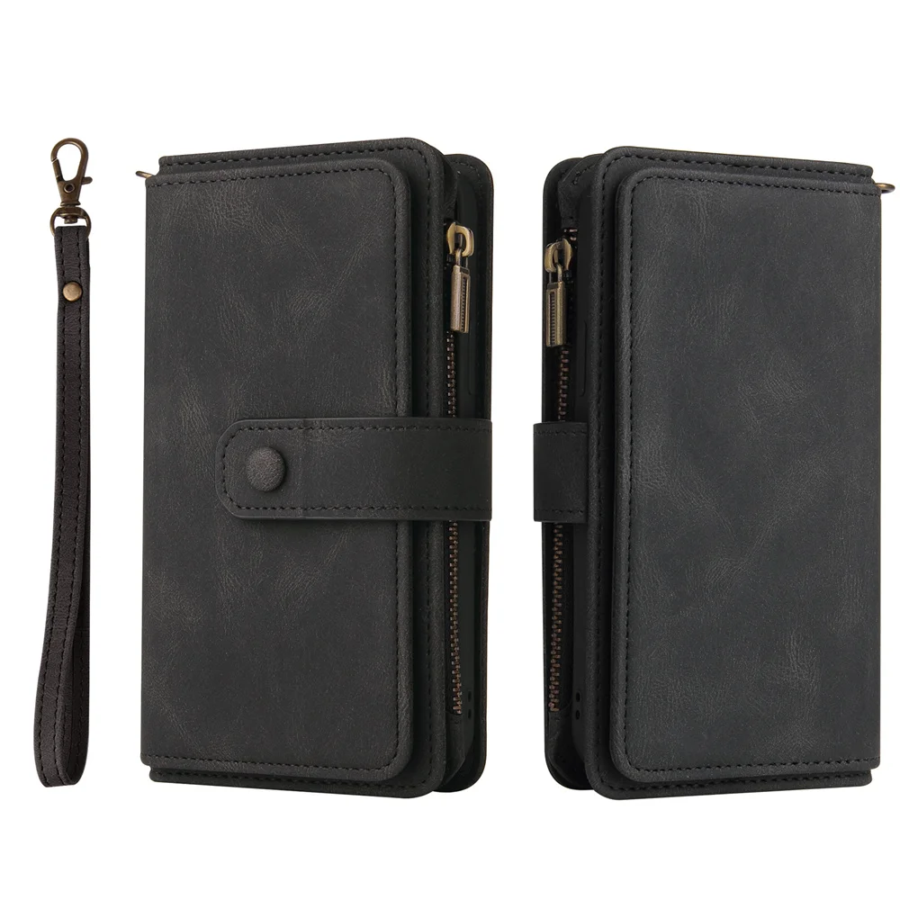 iphone waterproof bag Wallet Card Leather Zipper Flip Case For Oneplus 9 Pro Nord CE N200 N100 N10 Luxury Shockproof Strong Magnetic Phone Bags Cover phone dry bag