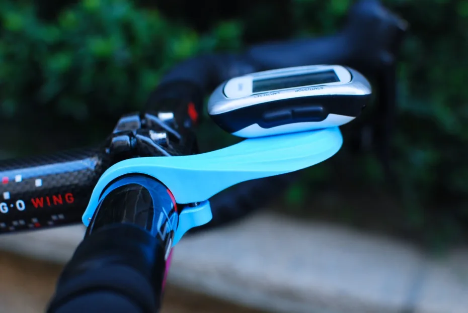 Велосипедный дорожный велосипед держатель для Garmin Edge 200 500 510 800 810 1000 компьютерный руль gps преобразования сиденья 25,4 мм/31,8 мм - Цвет: Небесно-голубой