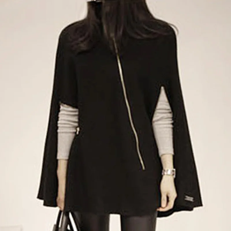 

Coat 2017 Autumn And Winter New Style Korean-style Loose Cloak Fashion WOMEN'S Dress Long Sleeve Woolen Coat