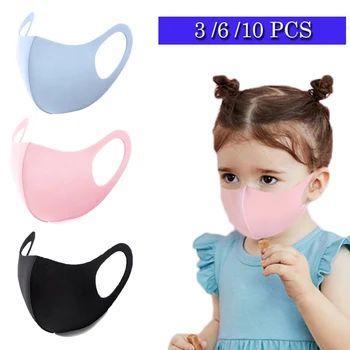 

Mask Ice Silk Cotton Summer Breathable Anti-dust Respirator Child Face Mask Washable Earloop PM2.5 Mouth Mask Reusable Kids Face