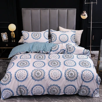 

home bedding sets deep nordic style linens color 150×200 bed linen euro Pillowcase 3pcs queen king size bed Duvet cover for home