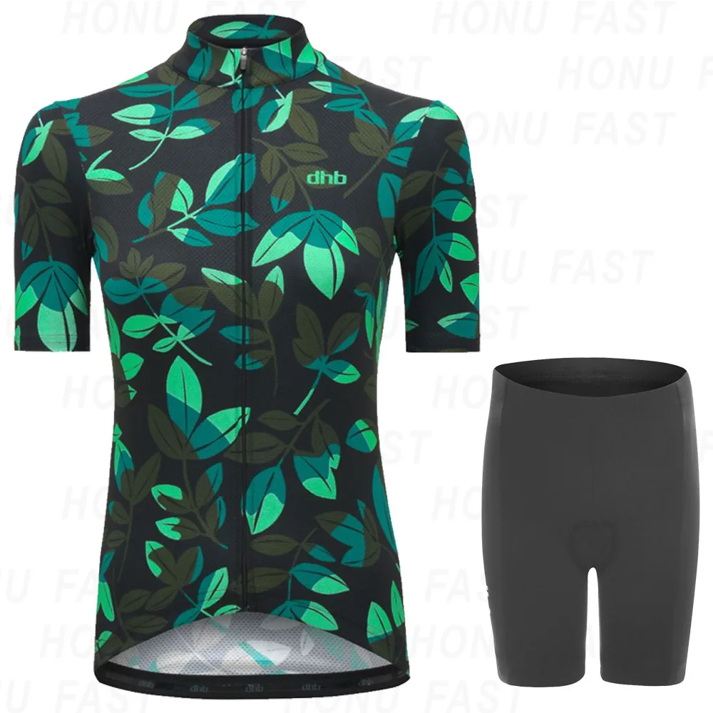 

DHB 2020 Women Cycling Jersey Bike Jerseys Short Sleeves Summer MTB Bike Cycling Jerseys Set Road Clothing Cycling Clothing
