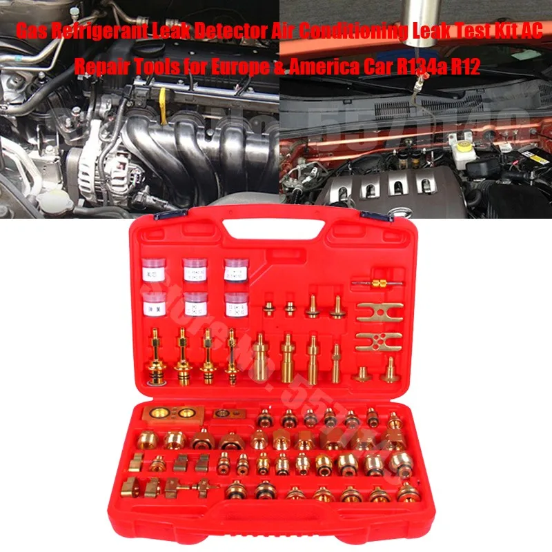 

Gas Refrigerant Leak Detector Air Conditioning Leak Test Kit AC Repair Tools for Europe & America Car R134a R12