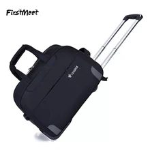 FirstMeet большой чемодан на колесиках Оксфорд багаж для досуга сумка на колесах Мужская Женская тележка чехол