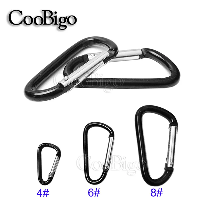 10 шт. красочное d-образное кольцо Карабин Алюминиевый сплав Открытый скалолазание Кемпинг Пешие прогулки быстро тянет пружинный зажим крюк брелок