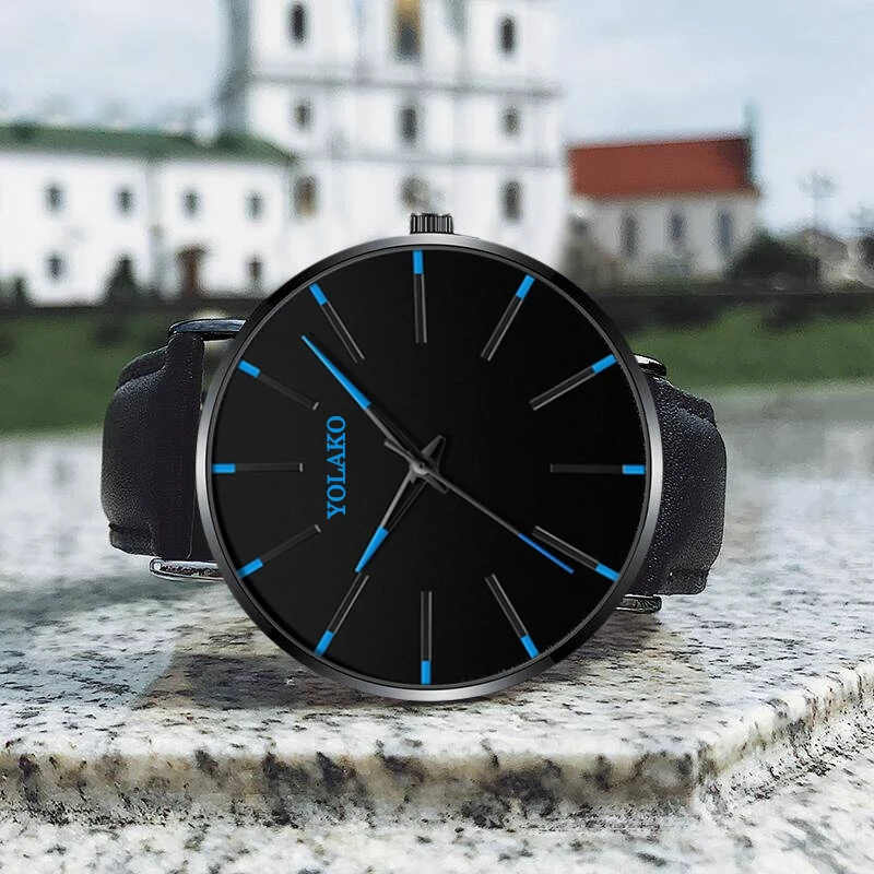 Новые мужские часы из черного сплава с сеткой синие наручные часы с указателем роскошные мужские бизнес модные повседневные часы relogio masculino