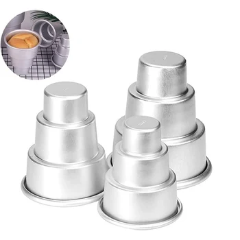 

DIY Mini Three-layer Cake Pan Pudding Mould Muffin Decorating Mold Kitchen Tools