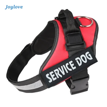 

JOYLOVE Dog Harness Service Dog K9 Reflective Harness Adjustable Nylon Collar Vest For Small Large Dogs Walking Running Pets