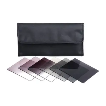 

7X ND2 ND4 ND8 Graduated ND2 ND4 ND8 Color Filter Set +CASE For Cokin P Series