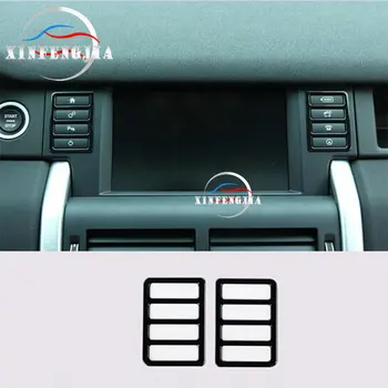 

2x Black Center GPS Side Buttons Frame Trim For Land Rover Discovery Sport 15-18