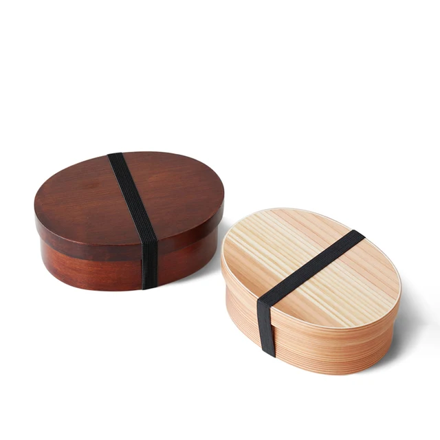 ONEUP 3pcs/set Bento Box Japanese Style Lunch Box For Kids Wood Material Tableware Food Containers With Compartments Healthy 5