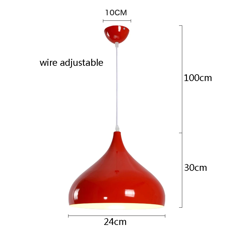red-B Type Modern Pendant Lights Nordic Pendant Lamp Colorful Aluminum Light Fixture For Cafe Restaurant Hanglamp Kitchen Hanging Lamps - Цвет корпуса: red-B Type