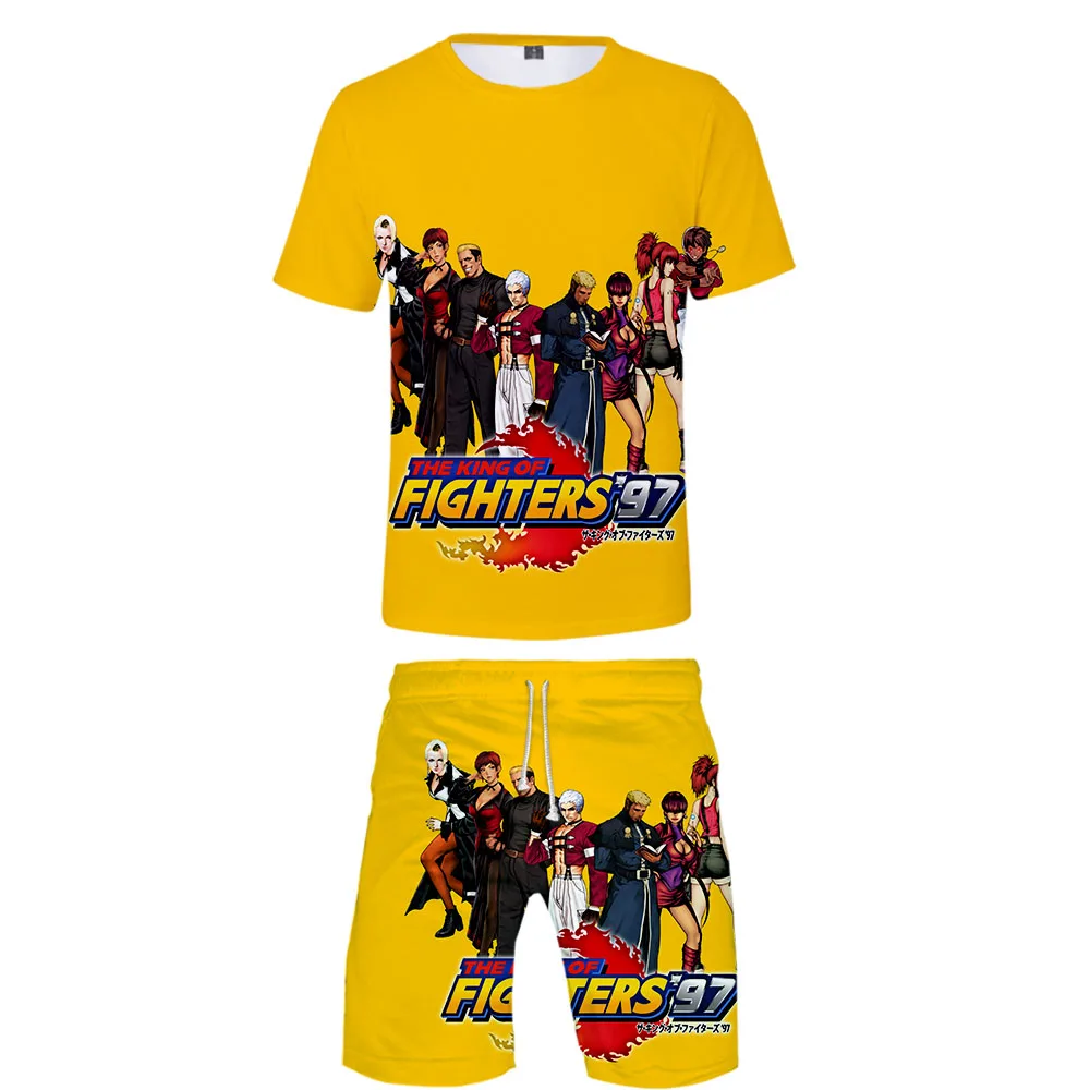 Обувь для костюмированных вечеринок в стиле king of fighters 3D печатных Для женщин/Для мужчин, детский комплект одежды из двух предметов, модный летний топ+ шорты Горячая Распродажа KPOP верхняя одежда для детей