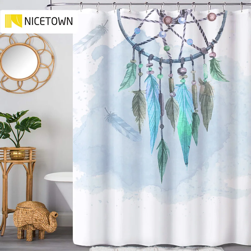 Nicetown Design Dreamcatcher Printed Home Decor Farmhouse Shower Curtain Bathroom Shower Curtain Shower Curtains Aliexpress