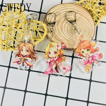 

Japanese Fox Demon Little Matchmaker Keychain Arcylic Pendat Key Ring Holder For Students Kids Figure Accessories Wholesale