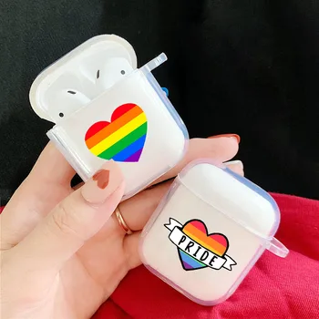 

fashion Heart Love Pride couple angel cute cartoon Earphone Case for Aipods 1 2 Soft silicone TPU Cover for Blutooth Airpods box