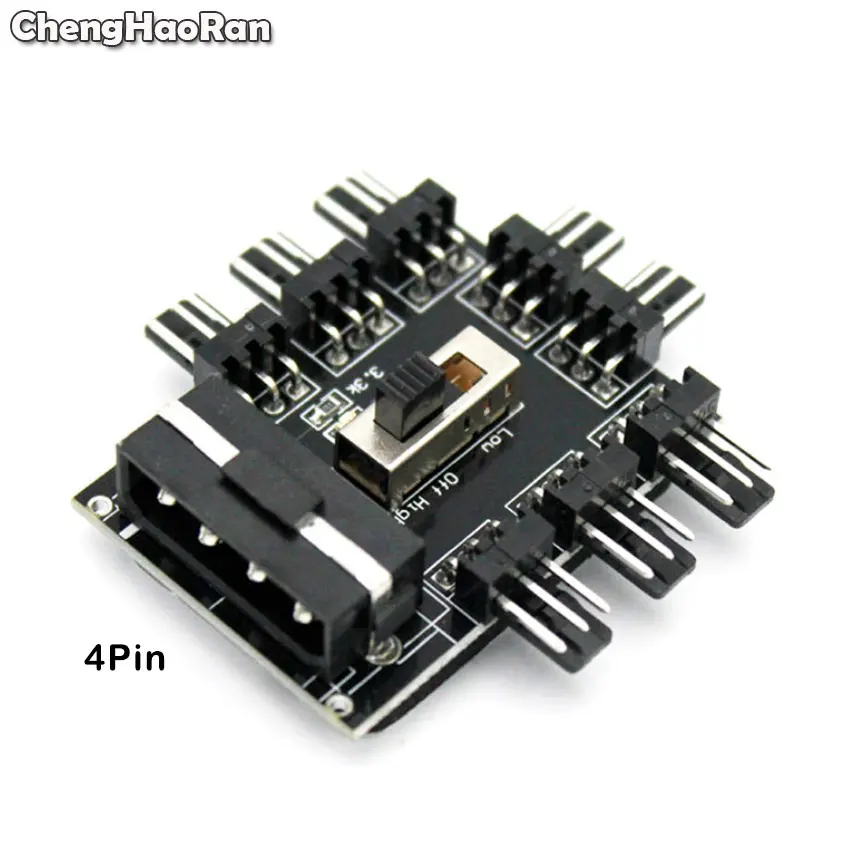 Fan Hub 1 to 8 3Pin Pwm Sata Molex Splitter PC Mining Cable 12V Power Suppply Cooler Cooling Speed Controller 4PIN/SATA Adapter