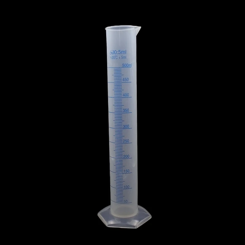 500ml Лидер продаж 10/25/50/100/250/500 мл Пластик мерный цилиндр Градуированные цилиндры для лабораторное оборудование лабораторные инструменты - Цвет: 500ml