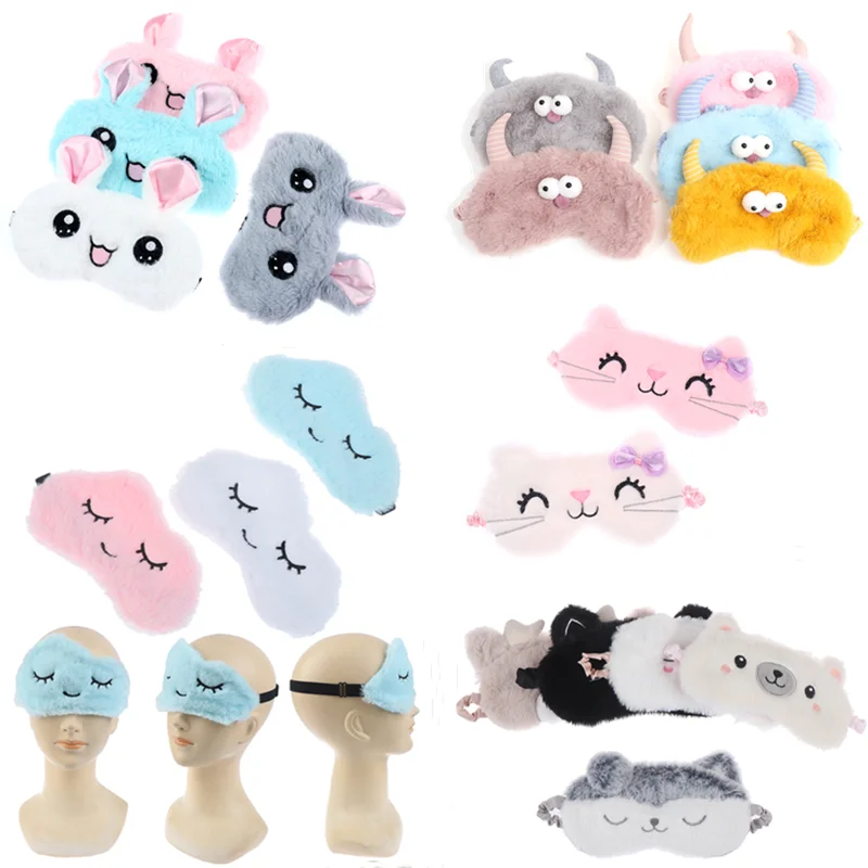 

1pc 3d Sleeping Mask Blindfold Eye Cover Kids Anime Sleep Mask Cartoon Travel Rest