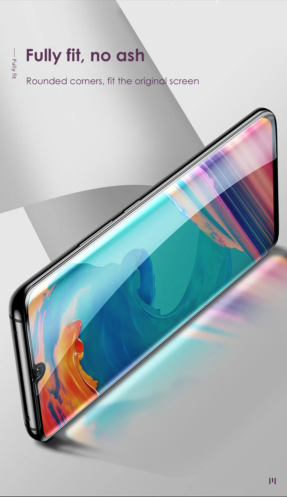 Benks VPRO полное защитное закаленное стекло для huawei P30 с закругленными краями HD 0,3 мм, Защитная пленка для переднего экрана, закаленное стекло для huawei