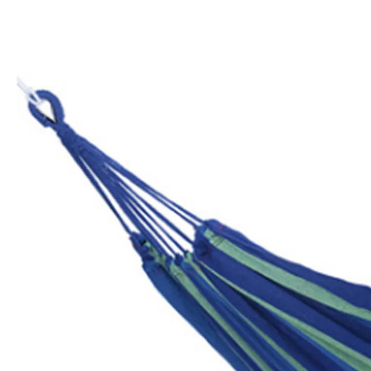 

Multi-color Outdoor Thick Canvas Hammock Wholesale Blue-Striped Single Person Widened 280*100 Manufacturers Direct Selling Custo
