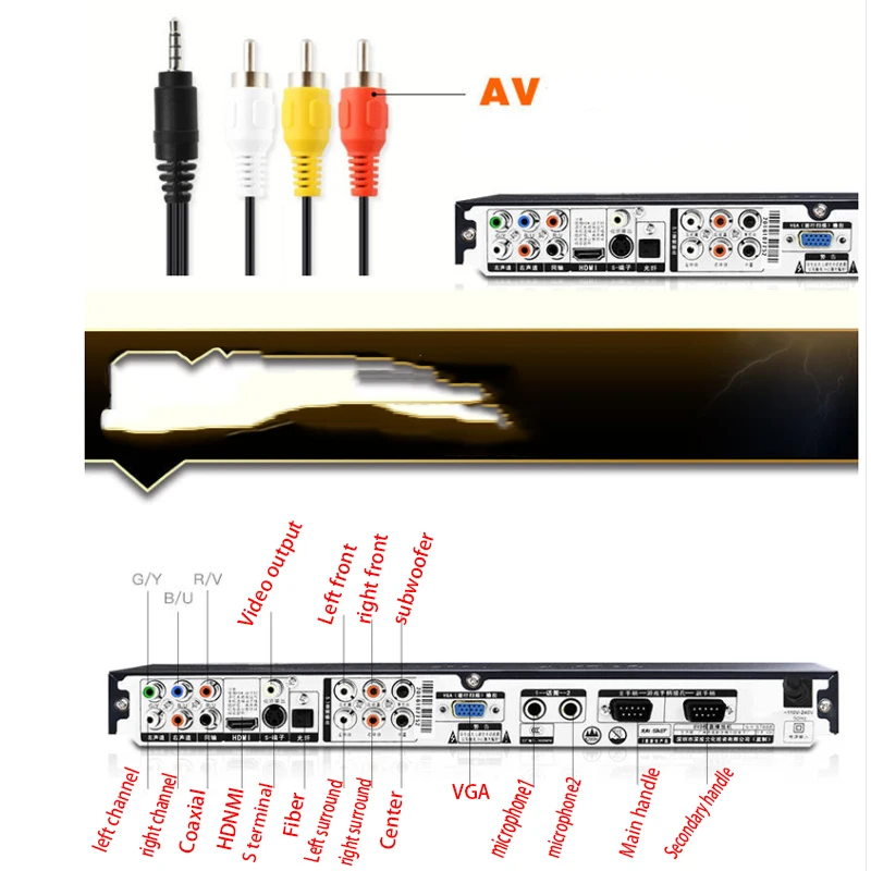 Kaolanhon 220 В 11 Вт-19 Вт ST-668 DVD VCD Player ребенка 2,0 5,1 HD HDMI Full площадь декодирования коаксиальное оптоволокно EVD плеер 360*260*33 мм