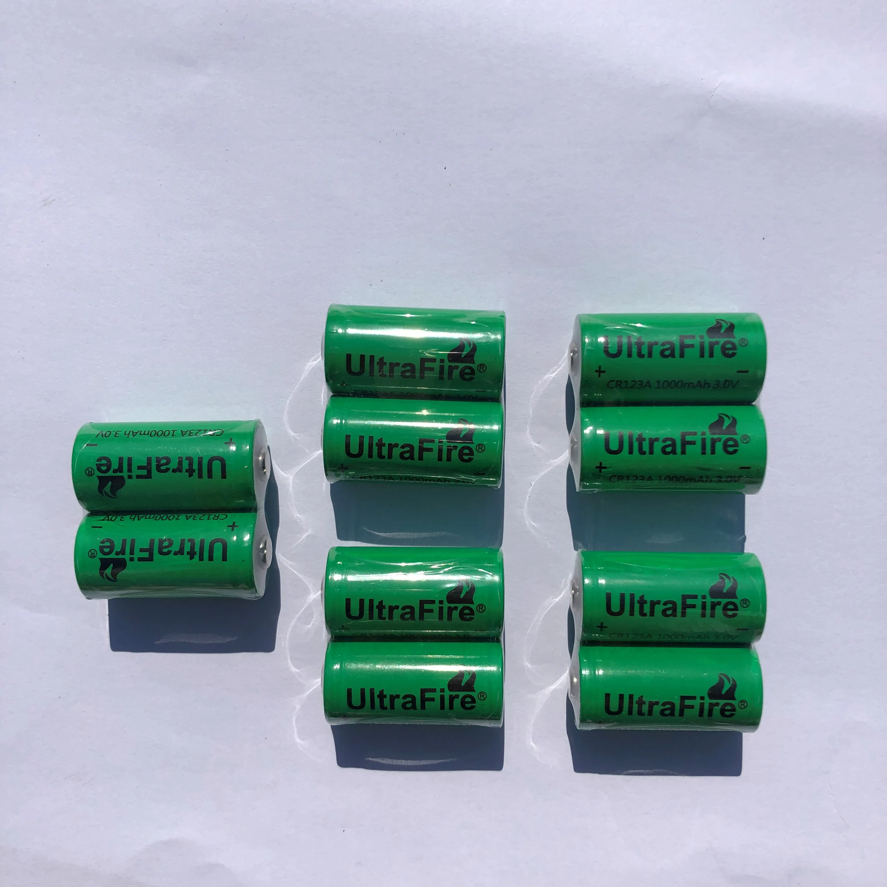 10 pcs. New 3V CR123A 16340 1000mah rechargeable battery , digital camera, made a special battery