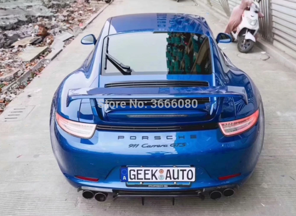 Для Porsche 911 991,1 GT3 VRX style 2012 2013 углеродное волокно задний бампер для губ задний спойлер протектор