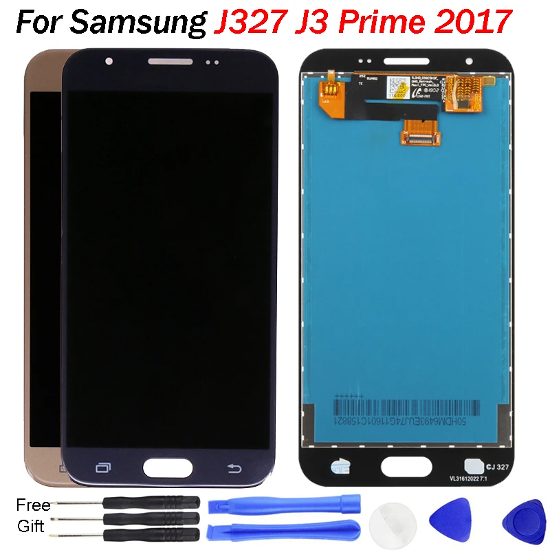 

For SAMSUNG GALAXY J327 LCD J3 Prime 2017 Emerge 2017 2nd Display Touch Screen Assembly Replacement For 5.0" SAMSUNG J327 LCD