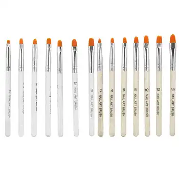 

7pcs Transparent Handle Nail Art Brush DIY Pattern Nail Painting Drawing UV Gel Pen