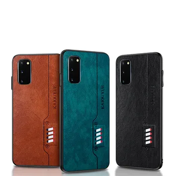 

10pcs/lot PU Leather Soft Edge Back Phone Case For Samsung Galaxy S8 Plus S20 Ultra Note 10 Pro A10S A20S A51 A71 Cover Coque