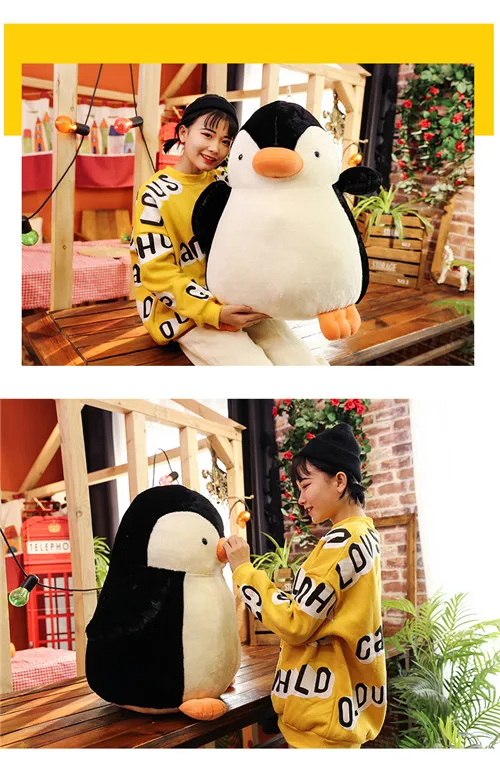 Fancytrader 2020 New 26'' Cute Big Penguin Plush Toy Fat Soft Polar Penguin Animal Doll Hugging Pillow Home Decoration 65cm (15)
