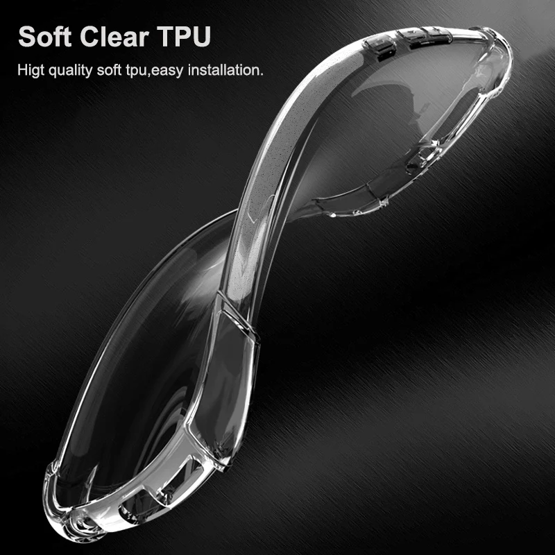 Transparent Phone Cases For Realme X7 Pro Case + Tempered Glass Soft Clear TPU Gel Skin Cover