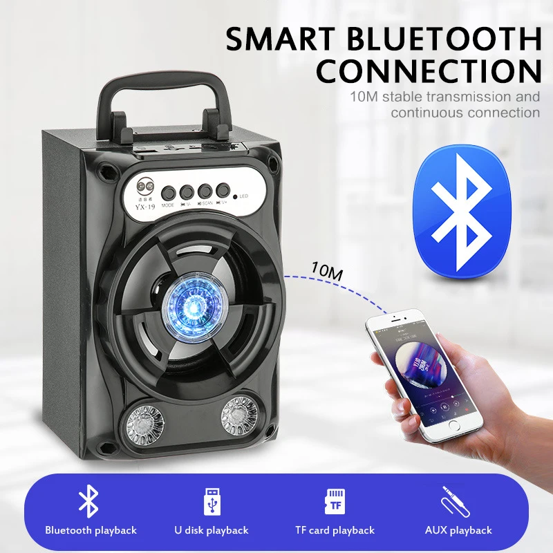 Портативный Bluetooth-динамик с микрофоном водонепроницаемый для улицы беспроводной