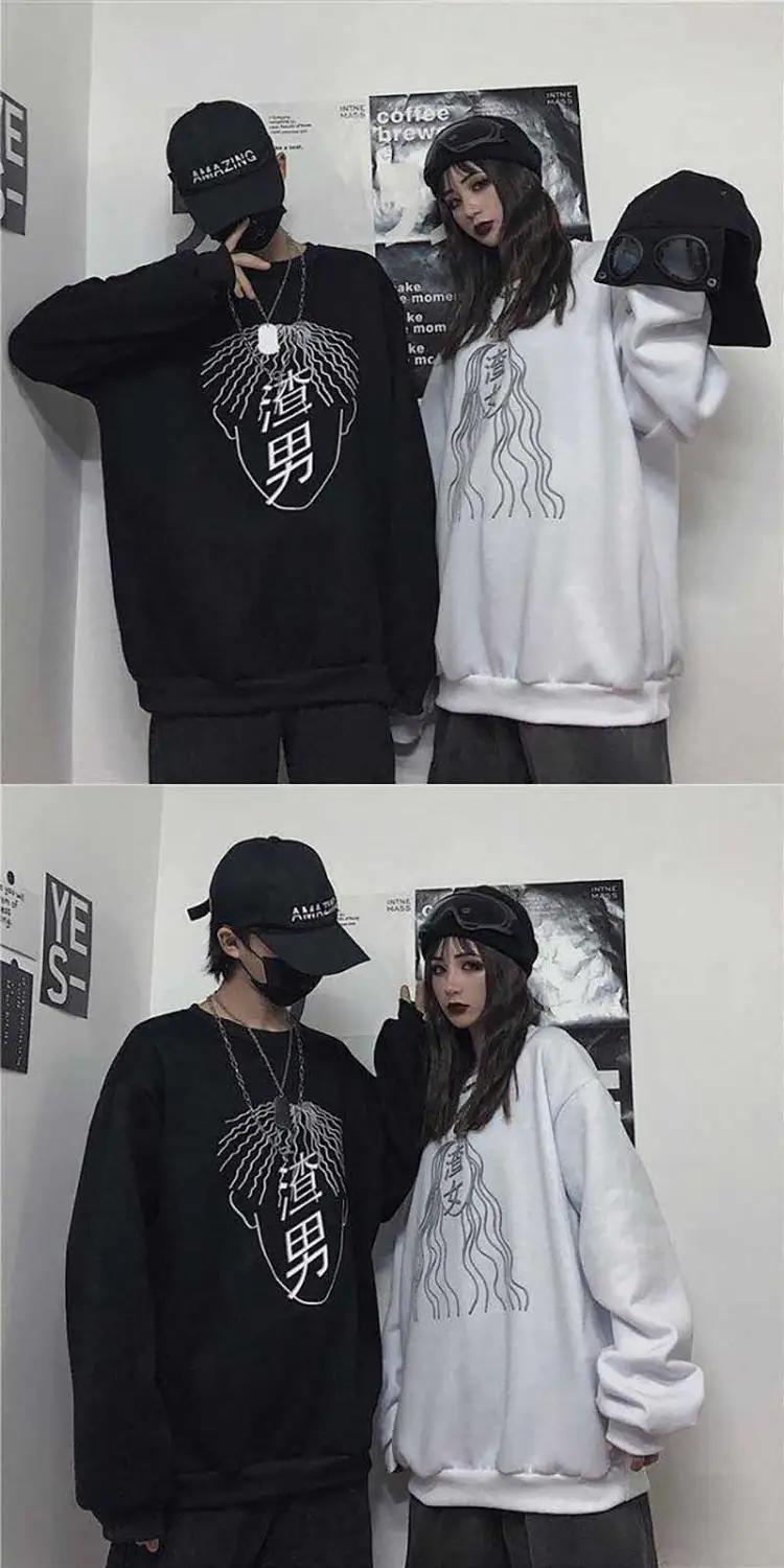 NiceMix, корейский стиль, ins, толстовки с круглым вырезом, с принтом, Harajuku, однотонная, осенняя, новинка, женская одежда, Повседневный, длинный рукав, пуловер и hoo