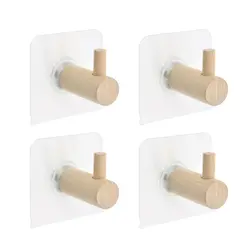 4 Крючки ПВХ простые деревянные крючки для одежды для дома гостиной спальни