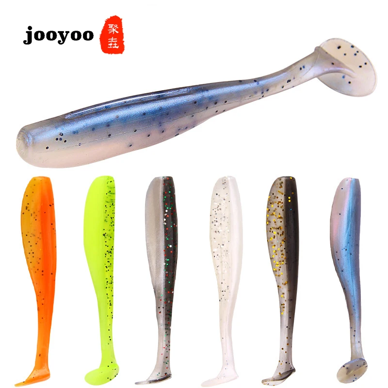 

jooyoo New Soft Lure Two-tone T-tail 1.9g/6.5cm 20/pcs Lure Soft Bait Wobblers Worm Fake Bait Bionic Fish Bait Fishing Gear