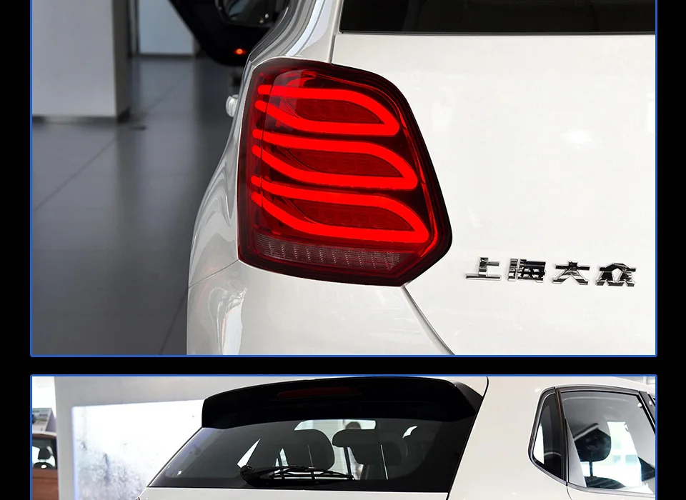 Задний фонарь для Volkswagen 2009- Polo Mk6 светодиодный задние фары, противотуманные фары Дневные ходовые огни DRL Тюнинг автомобилей Автомобильные аксессуары