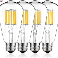 IWHD 10 Вт A19 ST64 светодиодный светильник Эдисона E27 220 В промышленный винтажный Декор лампада Ретро лампа Ampul Bombilla Gloeilamp