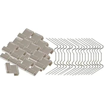

100 Pcs Stainless Steel Greenhouse Glass Pane Fixing Clips Greenhouse Glazing W Wire Clips and Z Overlap Clips
